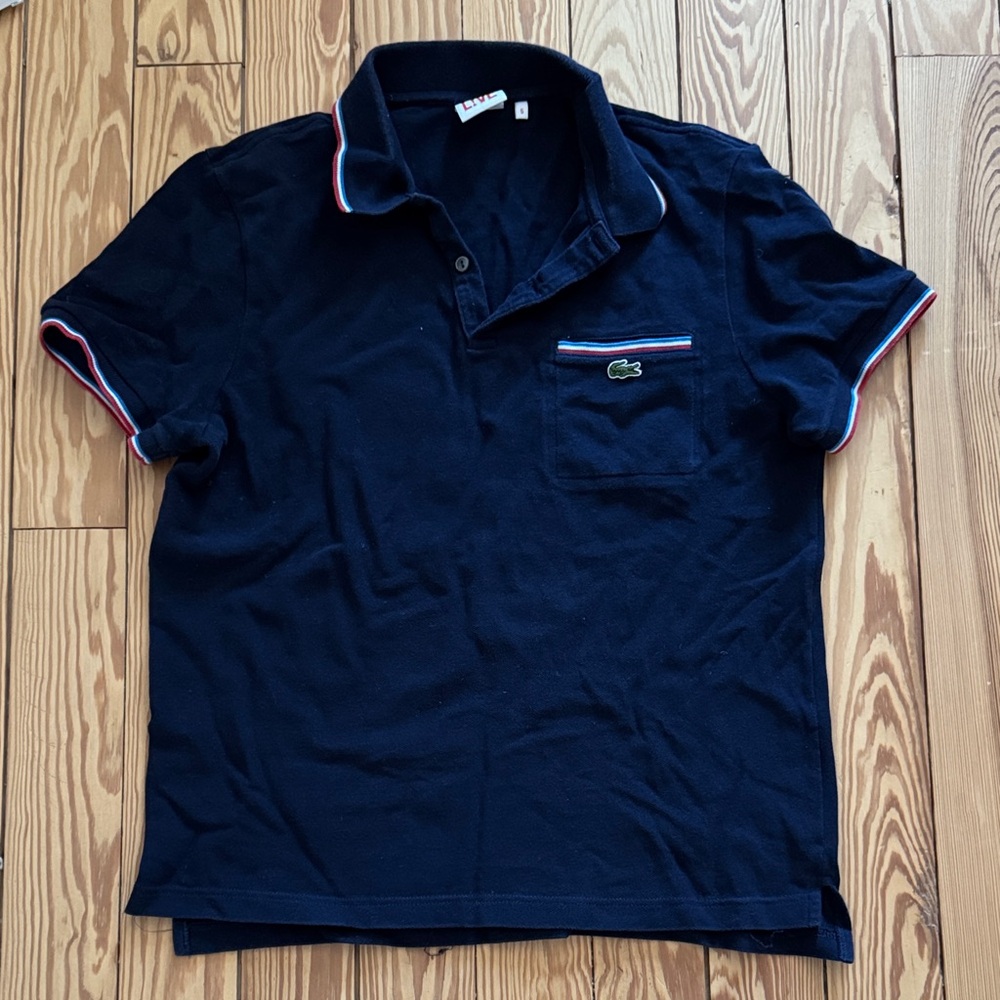Lacoste Men's Navy Polo Shirt size 5